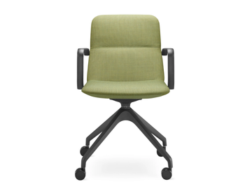 FLEXI LIGHT CHL BR F95-BL - Swivel trestle-based fabric office chair with armrests by LD Seating - view 3